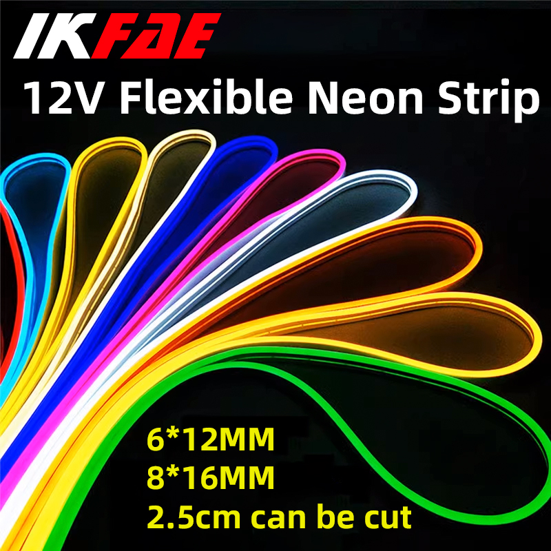Kit néon Flexible IKFAE-LED, basse tension, bande en Silicone, éclairage extérieur, lumière ambiante de modélisation, 12V