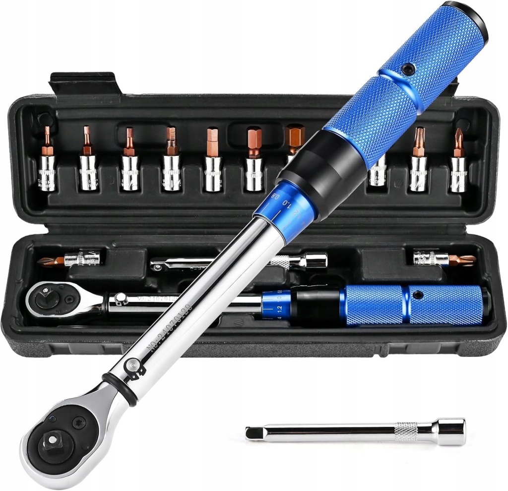15Pcs Torque Wrench Set 2-24N.m High Precision Socket Kit Bike Motorcycle Repair Tools