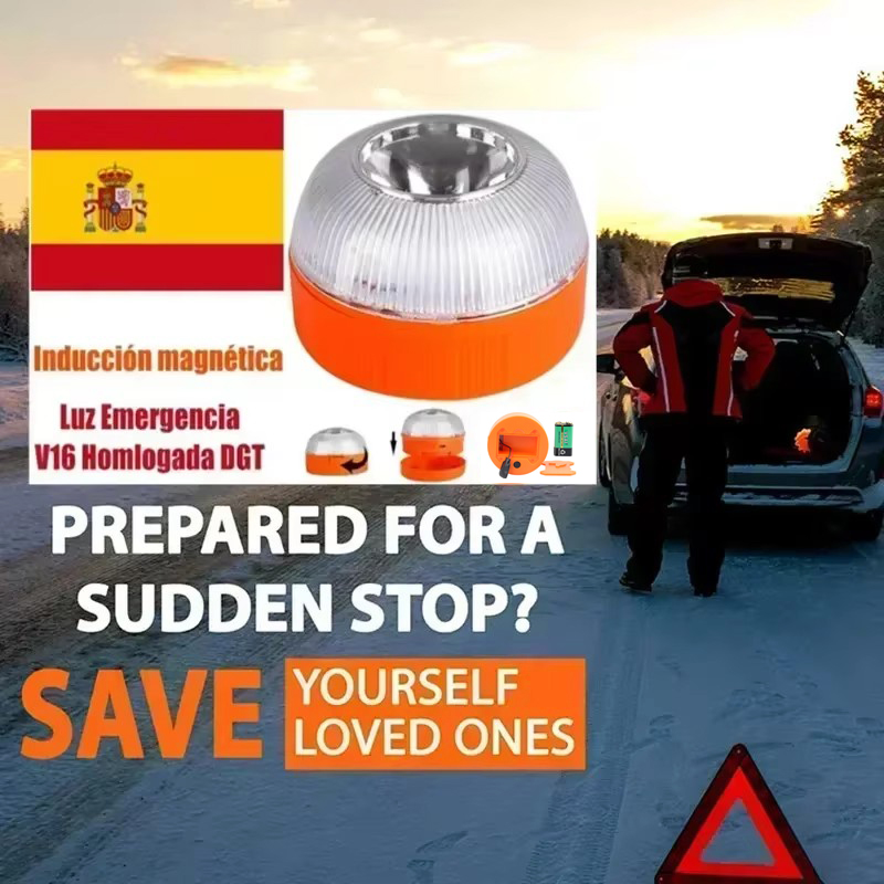 Lampe de secours Portable pour voiture, balise d'urgence Orange/bleu/rouge, lumière stroboscopique à Induction magnétique, étanche, nouvelle collection