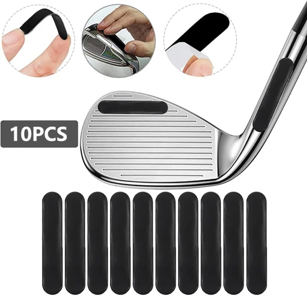 10 Uds. Hoja de plomo ponderada para palos de Golf, cintas de peso universales autoadhesivas para Pickleball, cinta de plomo para Pickleball, color negro y plateado