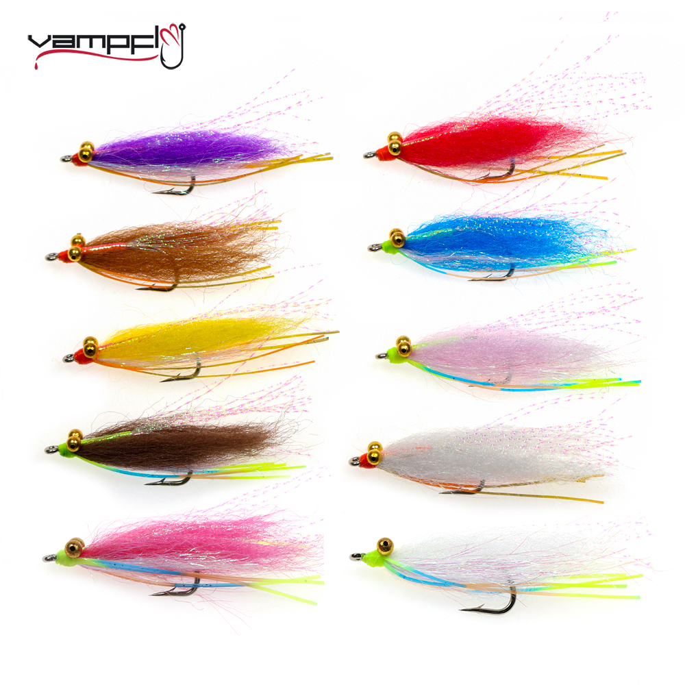 Vampfly Crazy Dubbing Charlie Fly Koolstofstaal Haak Snelle Sink Vissen Vliegt Voor Bonefish Bass Forel Zoutwatervissen Lokken Aas