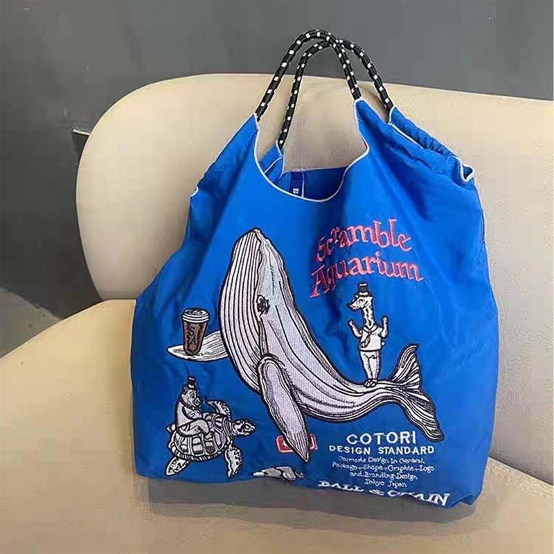 Damen-Umhängetasche, bestickt, für Damen, lässige Handtasche, wiederverwendbare Einkaufstasche