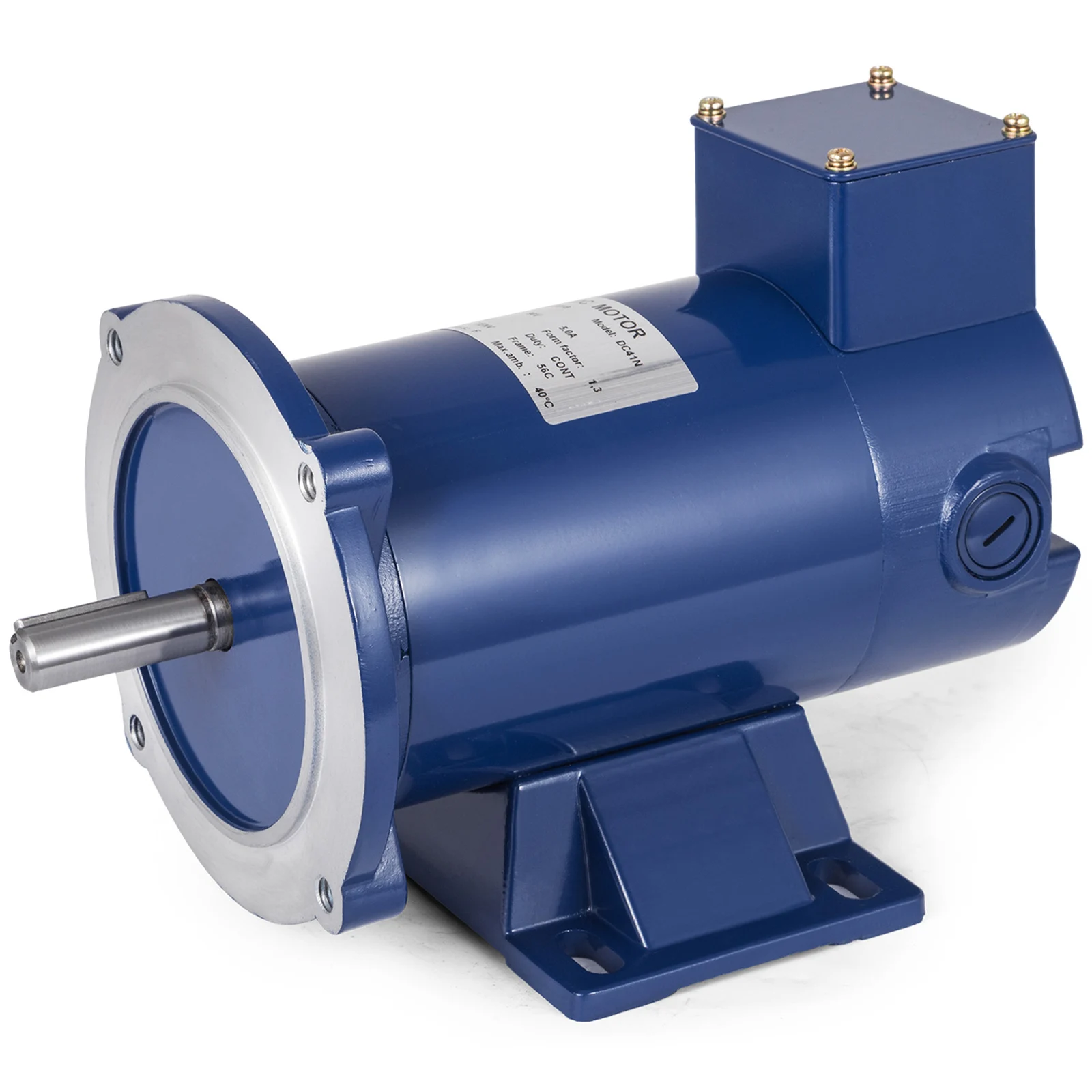 SucceBuy Motor CC cepillado 1/2HP 90V 56C 1750RPM TENV 2.05 N.m Par nominal para pelador de cables, cortador de papel con 2x cepillo de carbón