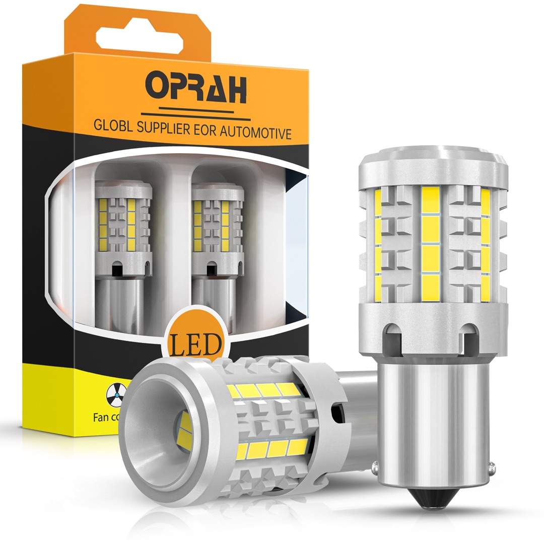 2PCS BA15S P21W LED No Hyper Flash T20 W21W 7440 WY21W 1156 BAU15S PY21W LED Bulbs Car Turn Signal Light Brake Lamp Amber Yellow