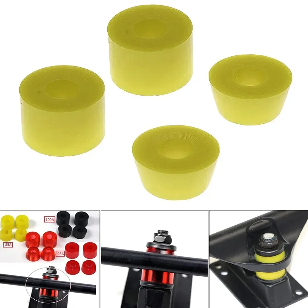 4pcs Skateboard Pivot Cups Longboard Pivot Tube Speed Ring Washers Replacement Cylindrical Bushings Longboard Accessories