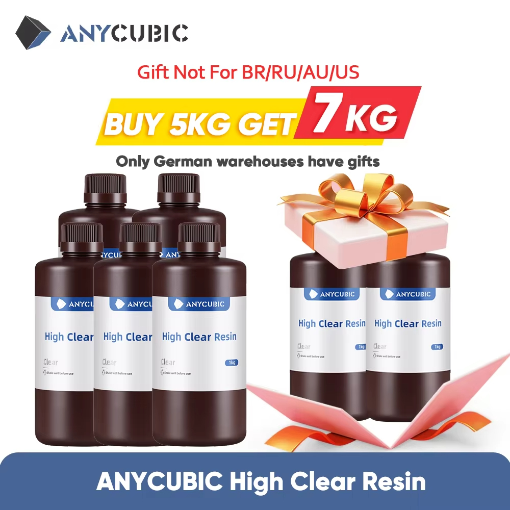 ANYprofits ic BIC-Résine UV haute transparence, résine photopolymère, clarté longue durée pour Photon MONO X, impression 3D, matériaux transparents, 405nm