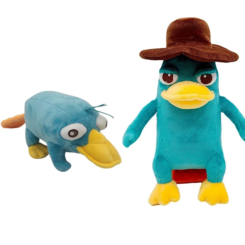 Simpatico peluche di Perry l'ornitorinco, morbido giocattolo di peluche a forma di anatra, regalo di Natale e compleanno per bambini