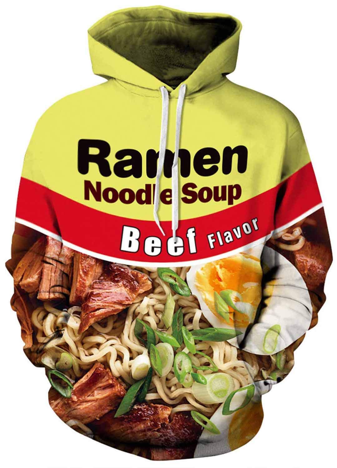 3d Ramen Kip Noodle Soep Hoodie Beef Sweatshirt Voor Mannen Dames Katoen Schattige Herfst Sweatshirt Unisex Casual Jasje Trainingspak