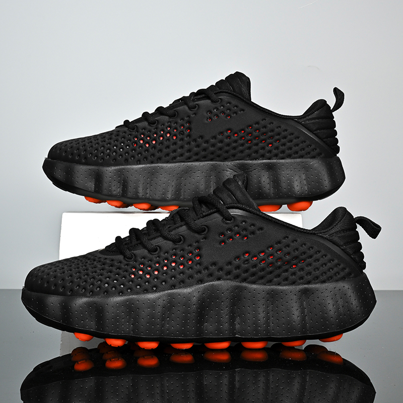 Men Comfortable Running Shoes Breathable Thick Sole Non-slip Casual Sports Shoes Cushioning Outdoor Walking Sneakers