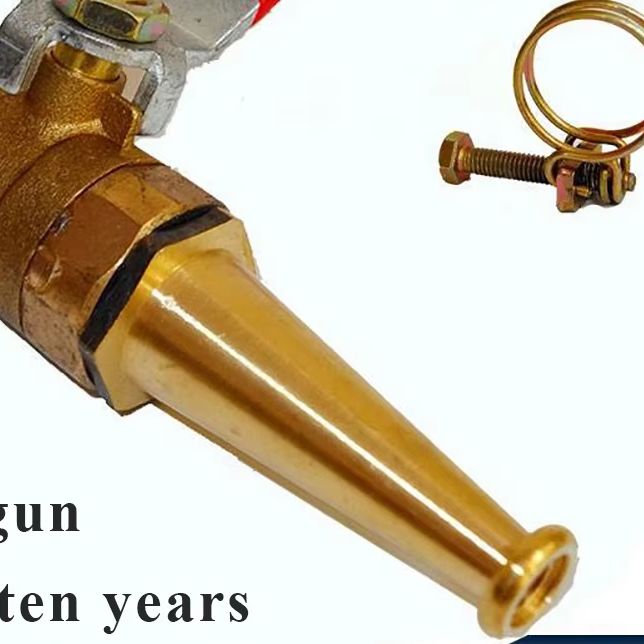 Wysokociśnieniowy miedziany pistolet wodny z zaworem kulowym, dysza do węża strażackiego - dysza do mycia samochodów i nawadniania ogrodu, opryskiwacz strażacki.