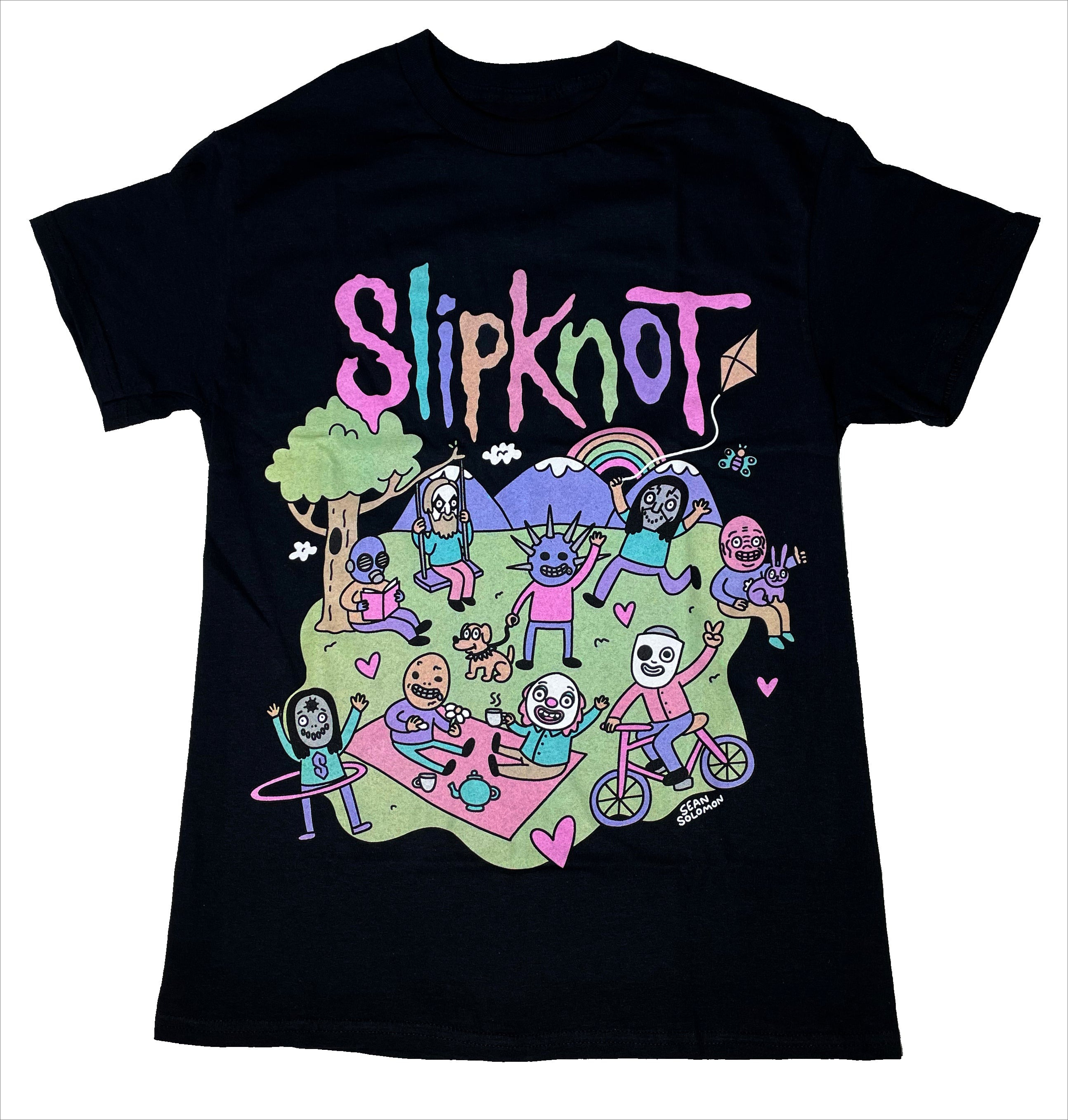 CUTE SLIPKNOT Graphic Tee 100% Cotton Round Neck Casual Unisex T-shirt Summer Top