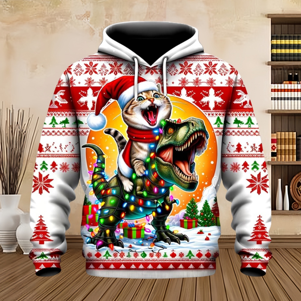 2025 Feliz Navidad sudaderas gráficas árbol pulóver sudaderas con capucha para hombres ropa Santa Claus Sudadera con capucha muñeco de nieve sudaderas Unisex Top
