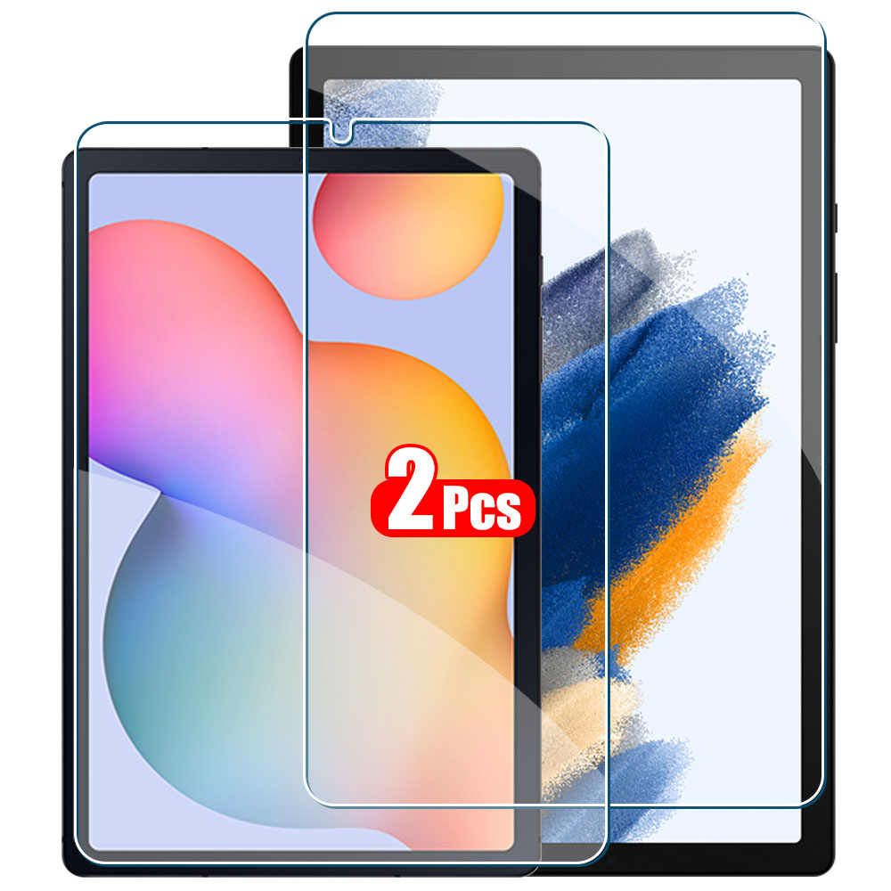 Protector de pantalla de vidrio templado para Samsung Galaxy Tab S8 Ultra Plus S6 Lite S7 Fe A7 Lite A8 S9 A9, accesorios para tableta, 2 uds.