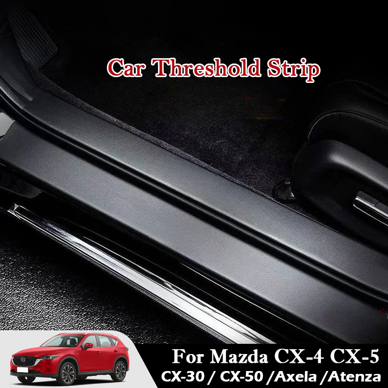 Auto Drempel Strip Beschermende Stickers Deur Kofferbak Trampling Slip Stickers Voor Mazda Axela CX-4 CX-5 Atenza CX-30 CX-50