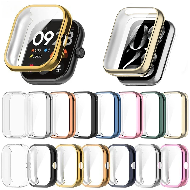 ソフトフルケース + 強化ガラス Redmi Watch 4 保護ケーススクリーンプロテクター + カバー Redmi Watch4 Xiaomi 8 Pro ケース