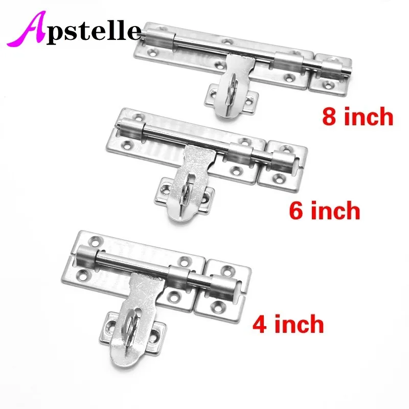 Apstelle-Serrure de porte de quincaillerie, loquet à 2,2 de barillet, ensemble de fermoirs de cadenas, acier inoxydable brossé, ci-après ados De Seguridad, 4 ", 5/6"