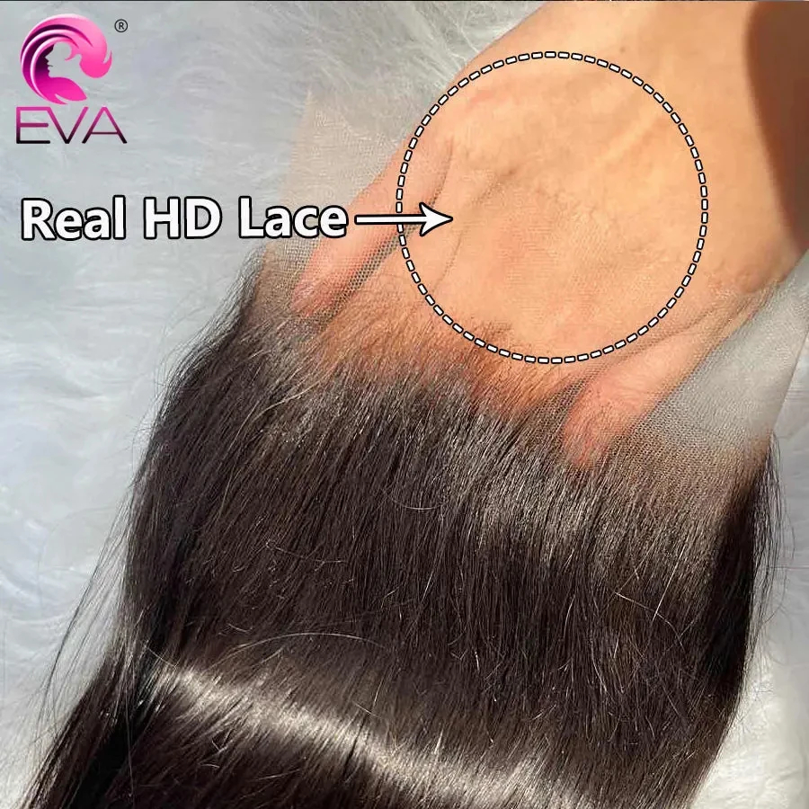 Eva Hair Real HD encaje 5x5 6x6 7x5 9x6 HD cierre cabello humano pieles de fusión invisibles 13x4 13x6 HD encaje Frontal solo encaje prearrancado