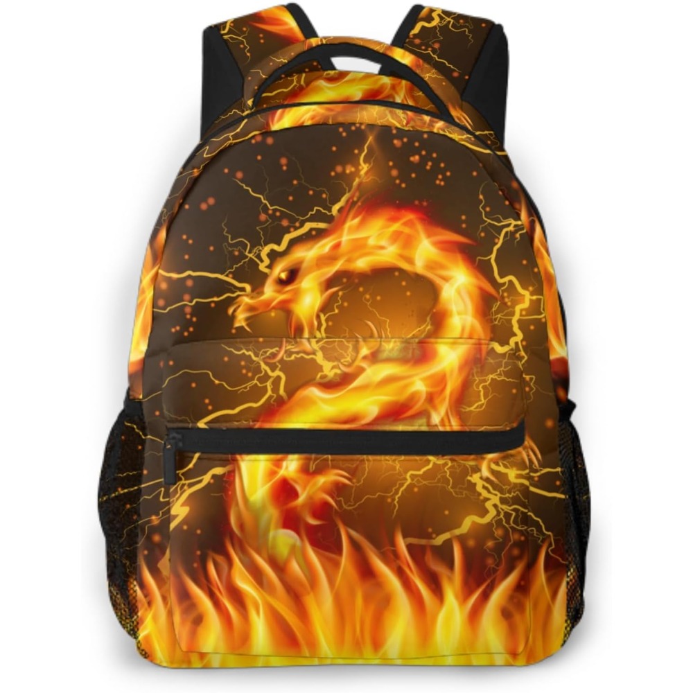 Fire Dragon Backpack For Boys Girls Kids Cool Lighting Bookbags For 2nd 3rd 4th 5th 6th Grade Animal Backpacks Back To School