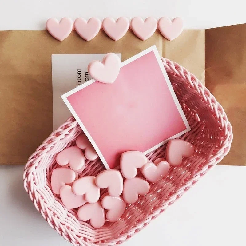 Clips de planificateur en plastique rose en forme d'amour, 10 pièces, Clips en papier, marque-pages, papeterie scolaire, Clips de planificateur flambant neufs