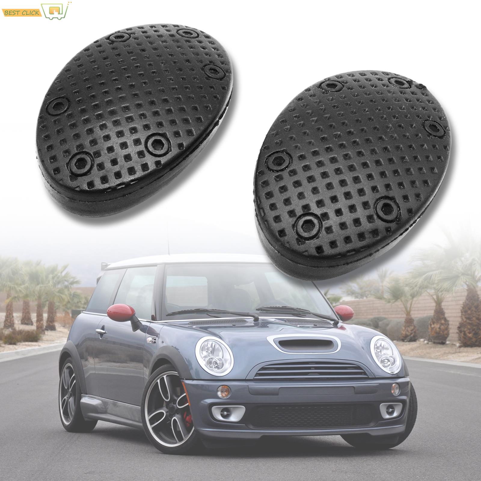2 buah untuk Mini Cooper One S R50 R53 R55 R56 R60 F55 F56 F54 Countryman Clubman aksesori bantalan penutup Pedal karet rem kopling
