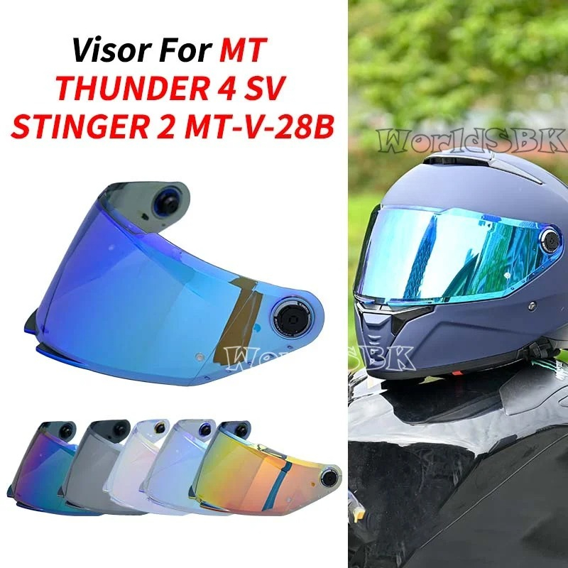Bouclier de visière de casque pour MT THUNDER 4 SV, Protection solaire, pare-brise, Protection Uv, remplacement de lentille supplémentaire pour MT-V-28B