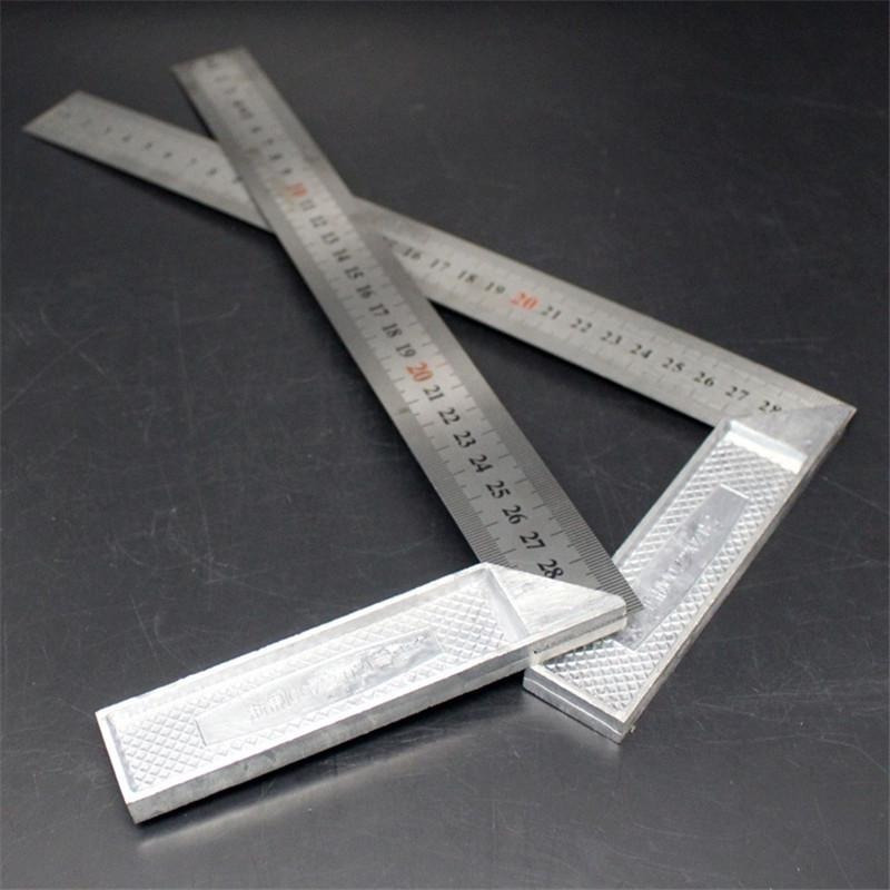 250/300 mm Aluminiumgriff mit Edelstahlskala, rechtem Messwinkel, quadratisches Lineal
