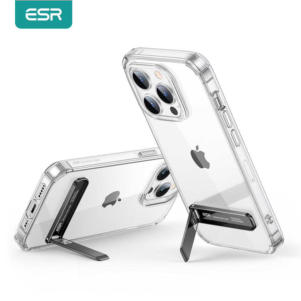 ESR dla iPhone 15 14 Pro Max stojak na telefon iPhone 13 12 11 XR telefon podpórka dla Samsung Xiaomi Pixel metalowa podstawka do smartfona