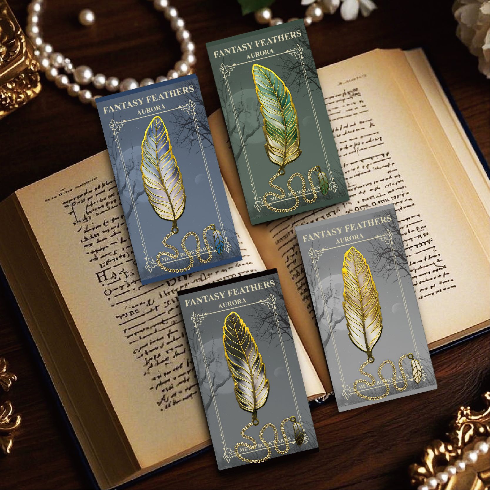 1 pc Vintage Feather Bronzing Metal Bookmark With Metal Chain Pendant Bookmark For Teachers Friends Book Club Book Lovers