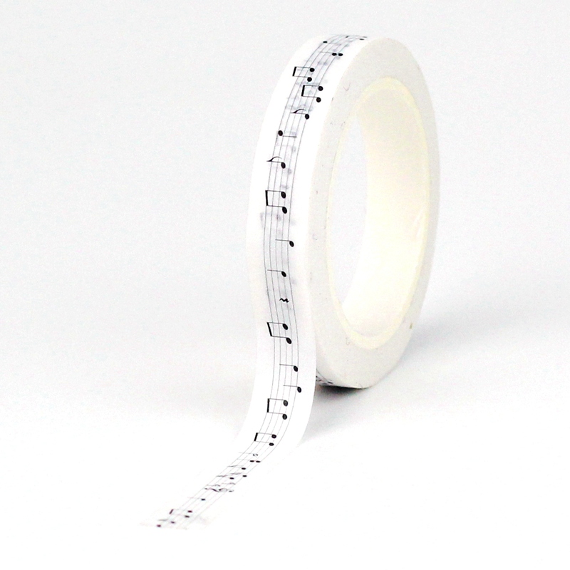 2023 NEW 1PC. 10M Decorative Musical Note Washi Tape  Paper Scrapbooking Journal Adhesive Stickers Masking Tape Cute Stationery