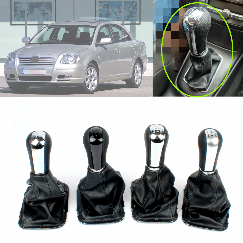 Ручка переключения передач 5/6 скоростей и кожаный чехол из ПУ для Toyota AVENSIS T25 MK2 II 2003-2009 годов