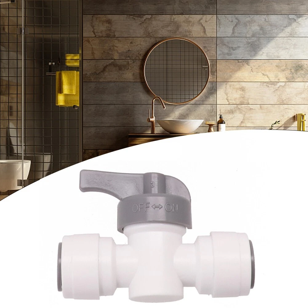 1pc RV Push Fit Shut Off Valve Spherical Three-Interface Valve For John Guest 12mm Motorhome Caravan Camper Van RV Accessories
