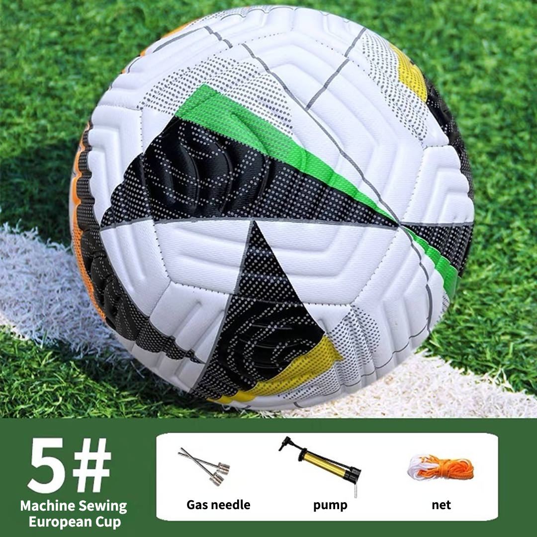 サッカーボール サイズ5 ポンプ付き、防水PUレザー - プロのトレーニング＆公式試合球、屋外＆屋内ゲーム用