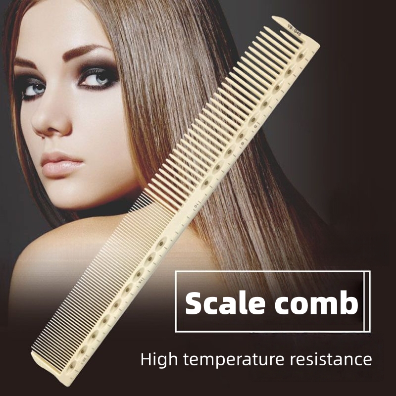1pc pente de cabeleireiro pente de corte de cabelo resina natural dupla face escala barbeiro salão de beleza ferramenta estilo profissional y0416