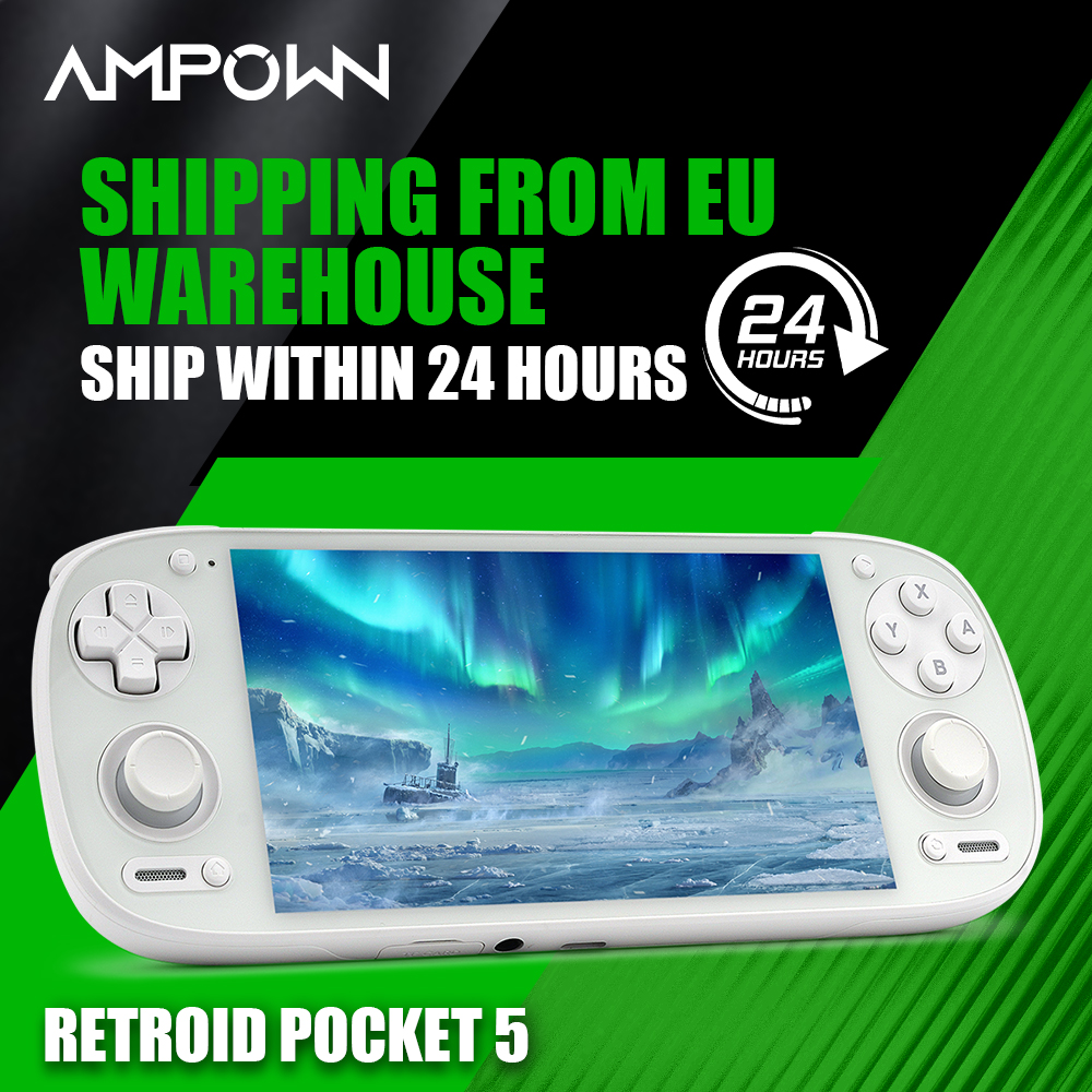 Armazém da ue ampow retroid pocket 5 rp5 android 13 jogador de jogo portátil amoled 1080p portátil retro dispositivo de jogos de vídeo 5.5''