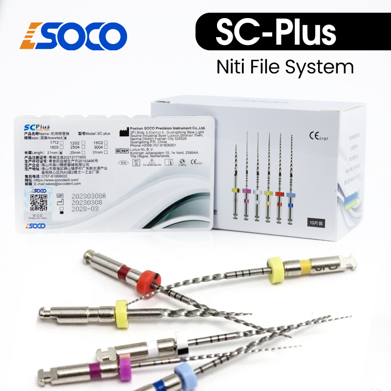 SOCO PLUS 6 шт./кор. активированный файл для корневых каналов, стоматологические инструменты, эндодонтический вращающийся материал, высокая точность, процесс термообработки
