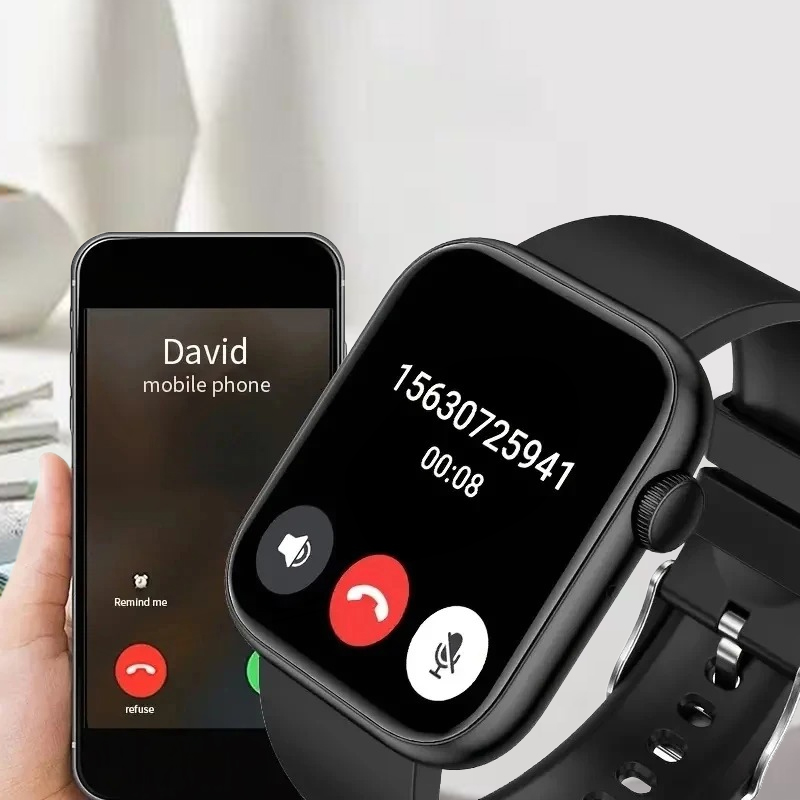 Reloj inteligente T168 con llamadas inalámbricas para responder llamadas, reloj inteligente deportivo completamente táctil para mujeres y hombres