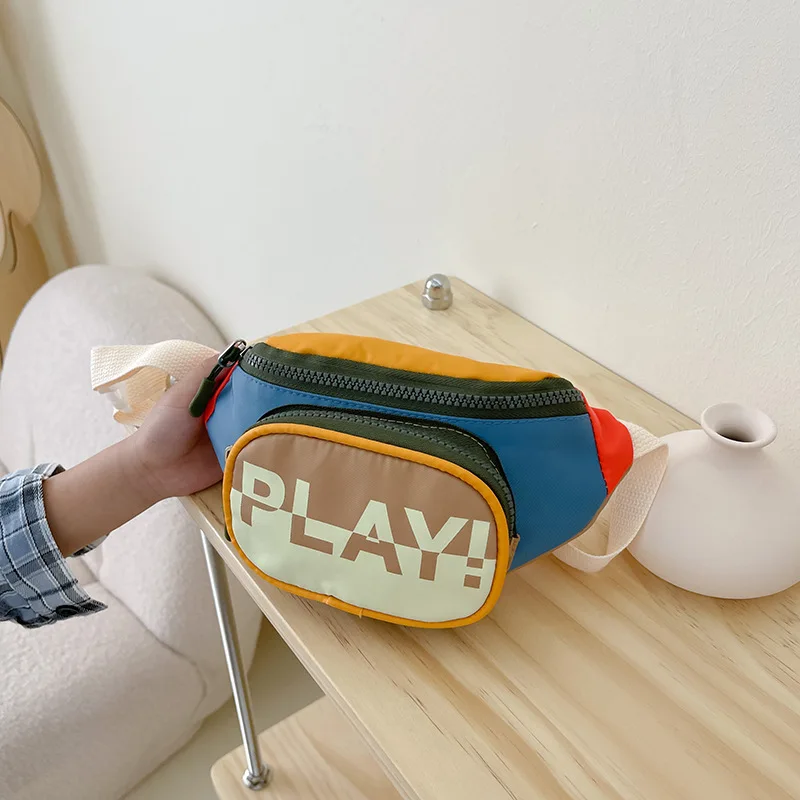 Bolso de hombro con letras de diseño para niños, riñonera a la moda, bolso de pecho para niños, bolsos de mensajero, monedero para niñas y bebés