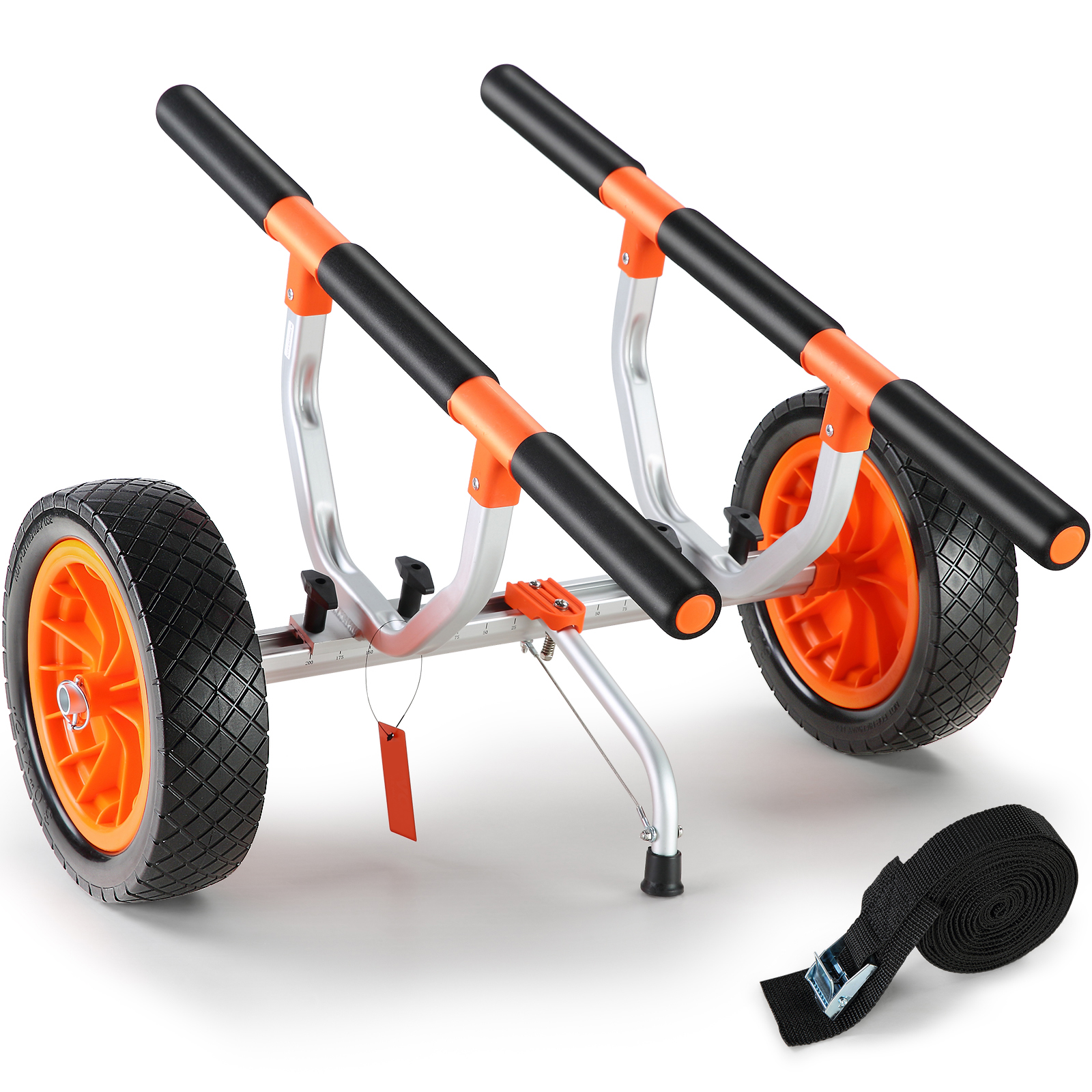 SucceBuy Kajakwagen, 450 lbs, abnehmbarer Kanu-Trolley mit 12-Zoll-Reifen, verstellbare Breite für Paddleboards, Schwimmmatten, Jon-Boote