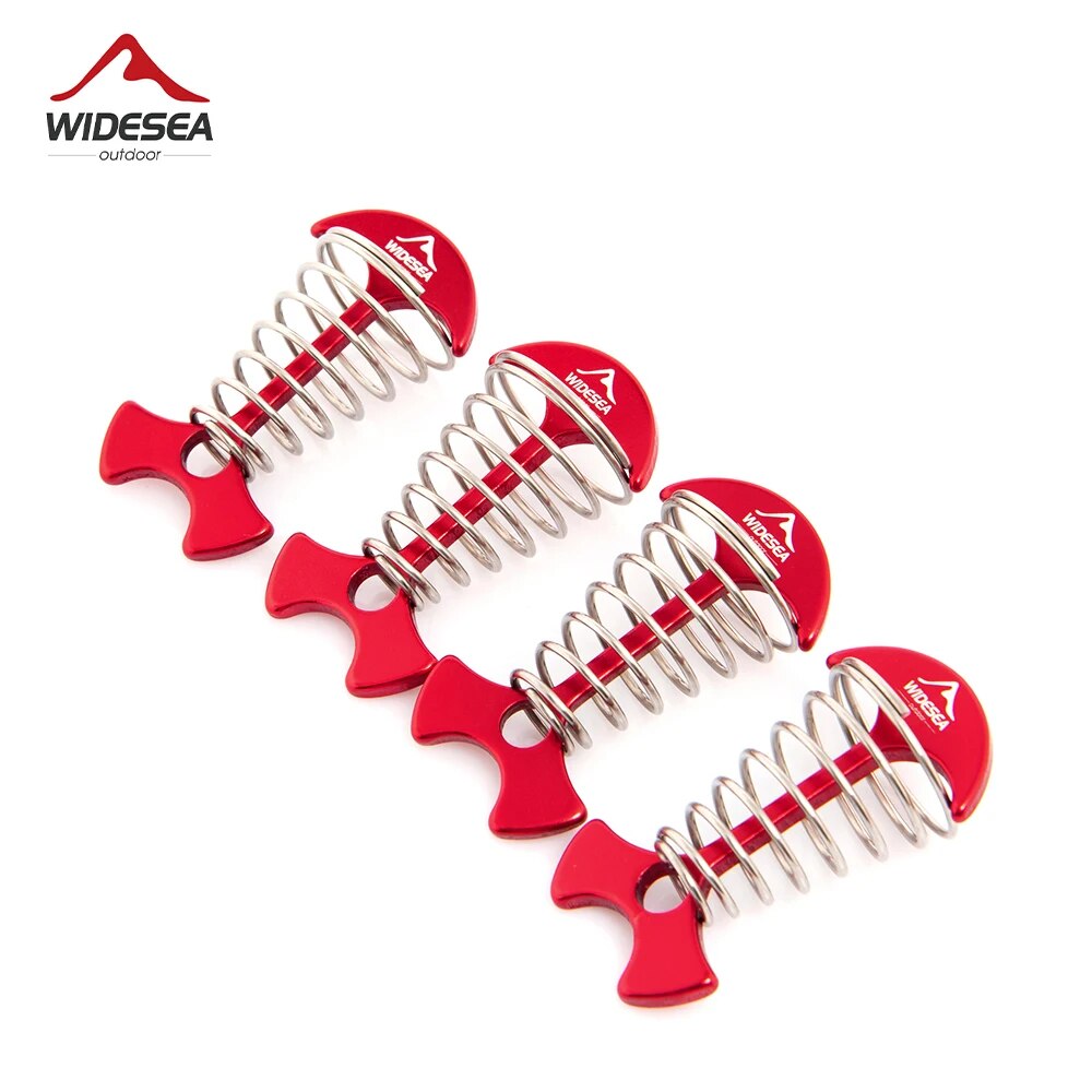 Layar Lebar 4 buah/set papan Camping dapat disesuaikan papan Spiral berbentuk tulang ikan Carabiner tali angin gesper tenda pasak papan pasak