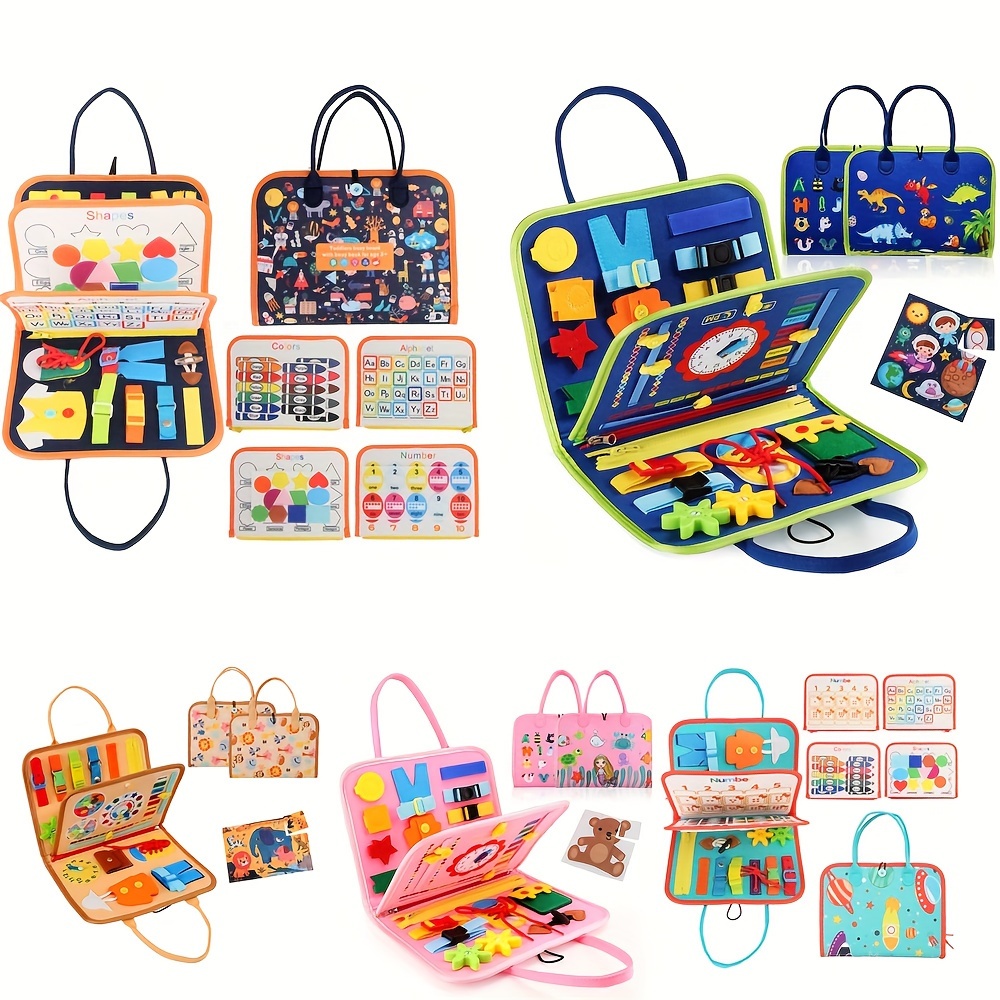 ของขวัญของเล่น Montessori Board ไม่ว่าง, ของเล่นประสาทสัมผัส, ของเล่นเดินทางเพื่อการศึกษา, กิจกรรมก่อนวัยเรียนสําหรับการเรียนรู้ทักษะยนต์ปรับ