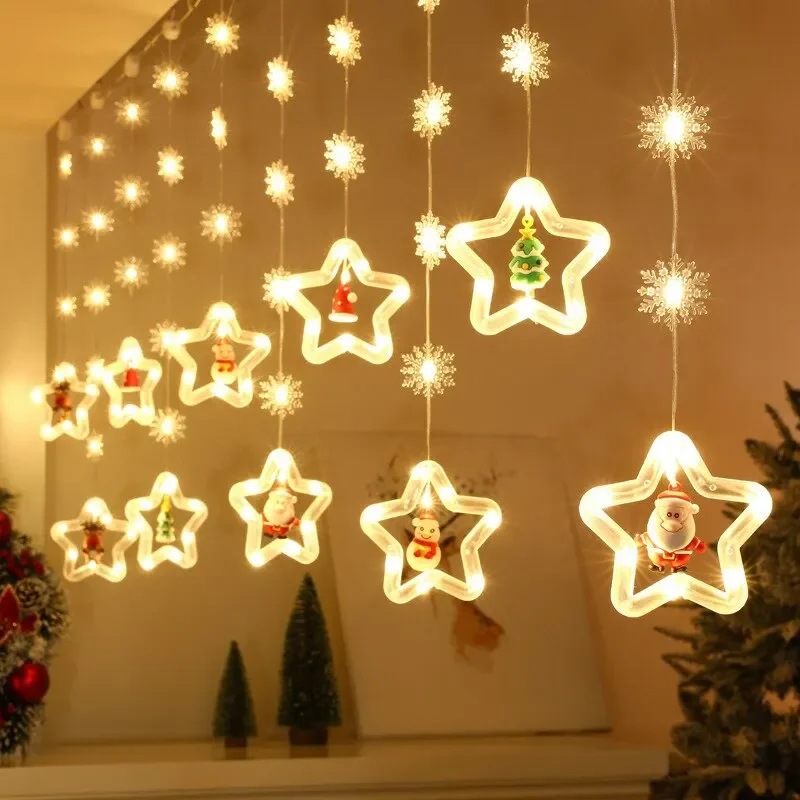 クリスマスLEDカーテンライトストリング、ウィッシュボール、ホリデーウェディングガーランド、ホームルーム用ランプ、パーティーデコレーション、3m