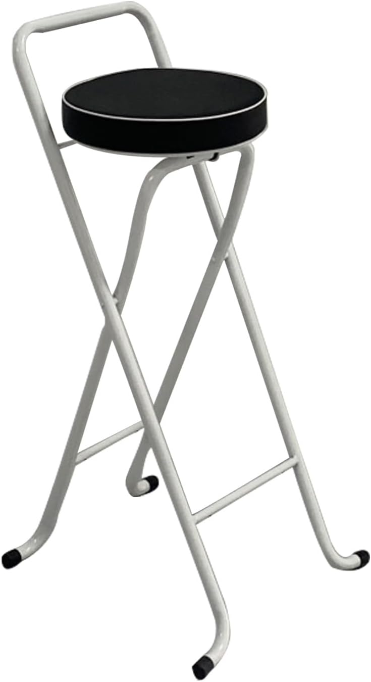 , gepolsterter Klapphocker mit Rückenlehne und Fußstütze, runder Barstuhl für Erwachsene, Küche, Insel, Sitzgelegenheit, Outdoor