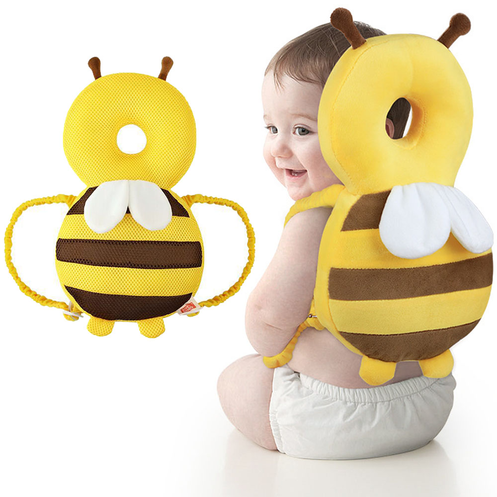 Protector de cabeza de bebé, mochila, almohada para niños pequeños, cojín protector de algodón PP suave, almohadas de seguridad de dibujos animados