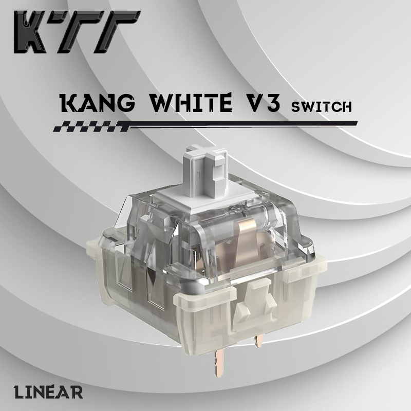 Przełączniki KTT Kang White V3 Akcesoria do klawiatury mechanicznej Przełącznik 3Pin Niestandardowy Cherry RGB SMD Gaming Kompatybilny z przełącznikiem MX