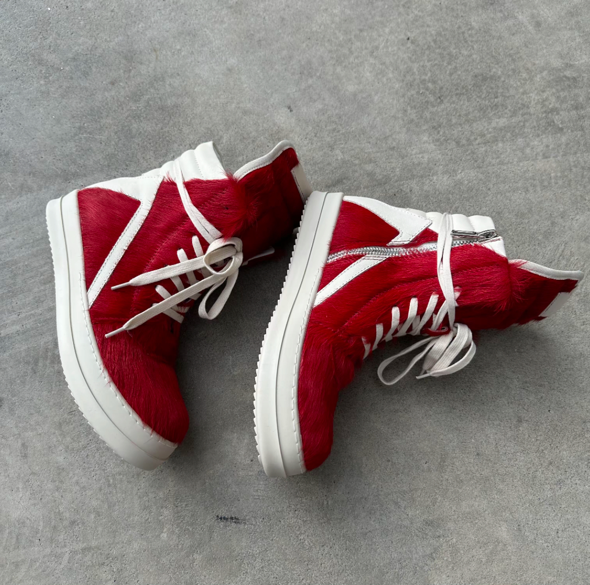 R-o Brand Herrenschuhe Rotes Pferdehaar High-Top Freizeitschuhe Damen Sneaker Rotes Pferdehaar Stiefel Schnür-Sneaker Reißverschluss-Knöchelstiefel