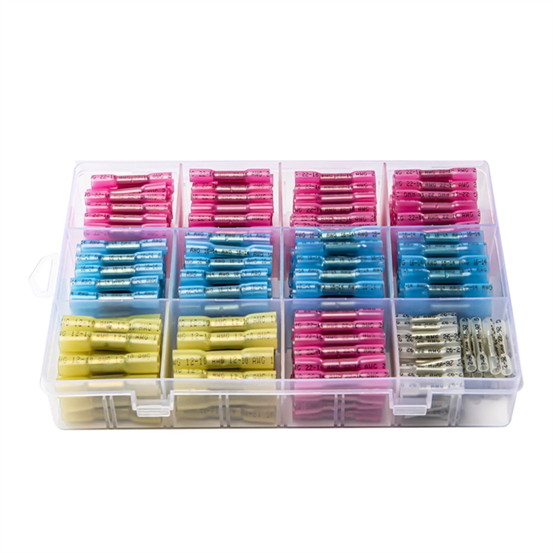 BABQ 350PCS Heat Shrink Butt Connectors, Marine Grade Waterproof Wire Connectors Kit,Crimp Connectors for Vehicle, Boat Truck