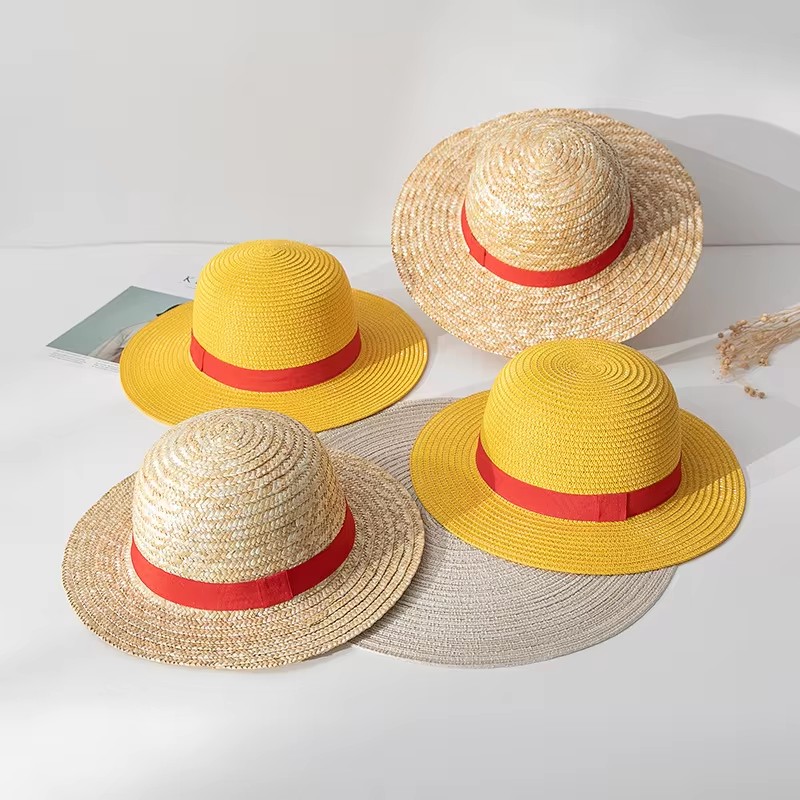 Аниме One Piece Monkey D Luffy, соломенная шляпа для косплея, унисекс, плетение, летняя солнцезащитная кепка, шляпы Пираты, реквизит на Хэллоуин, подарок