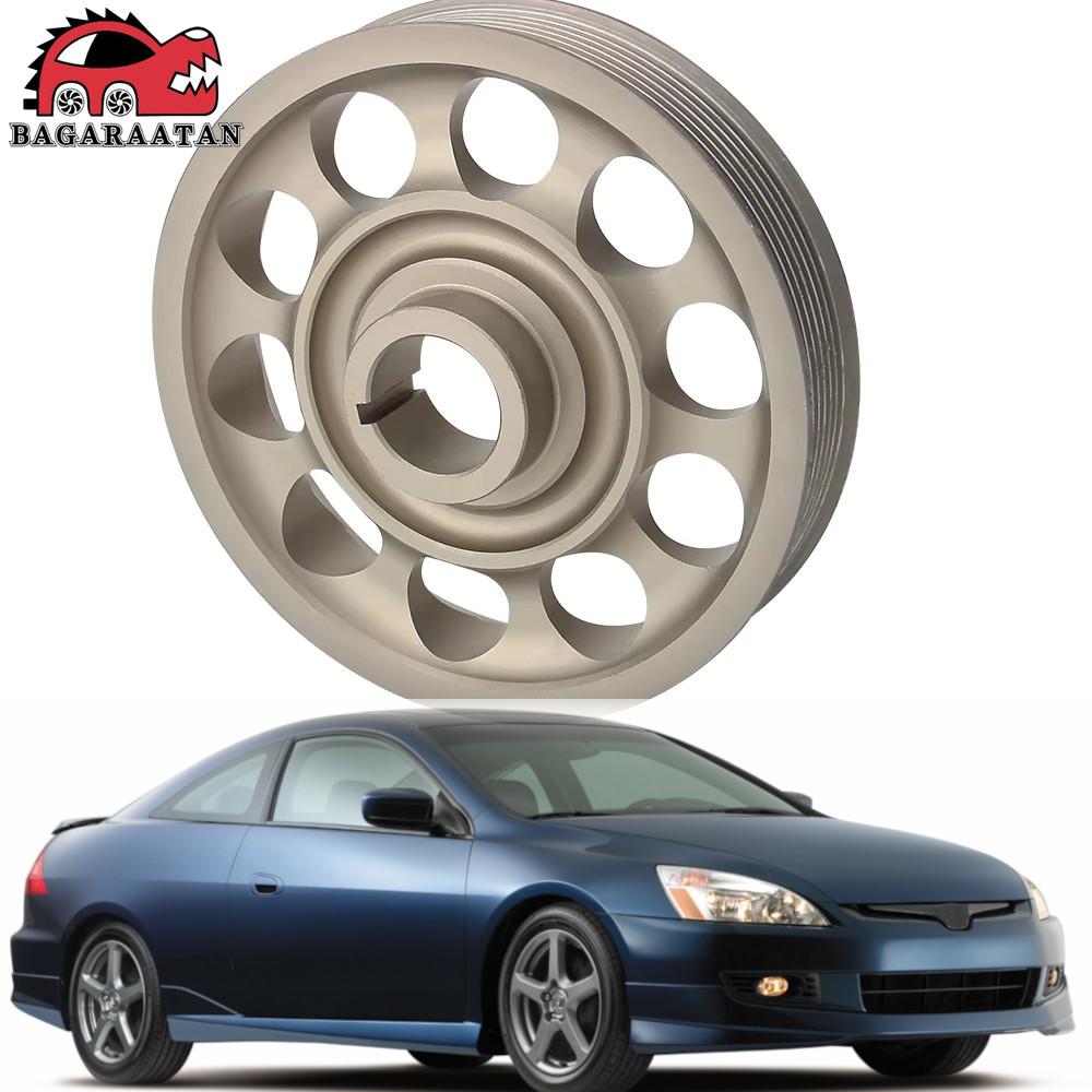 Шкив коленчатого вала, легкий алюминиевый шкив для Honda CIVIC ACCORD INTEGRA RSX TSX Hatchback 2,0 2,4, износостойкие детали