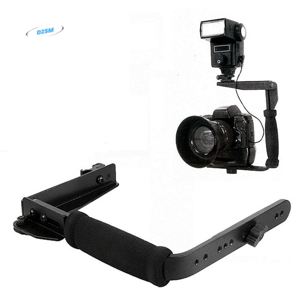 Dudukan Braket Flash Kamera Aloi Aluminium, Braket Lampu Kilat Lubang Sekrup 1/4 Standar Berbentuk L, Sekrup Tripod Kokoh