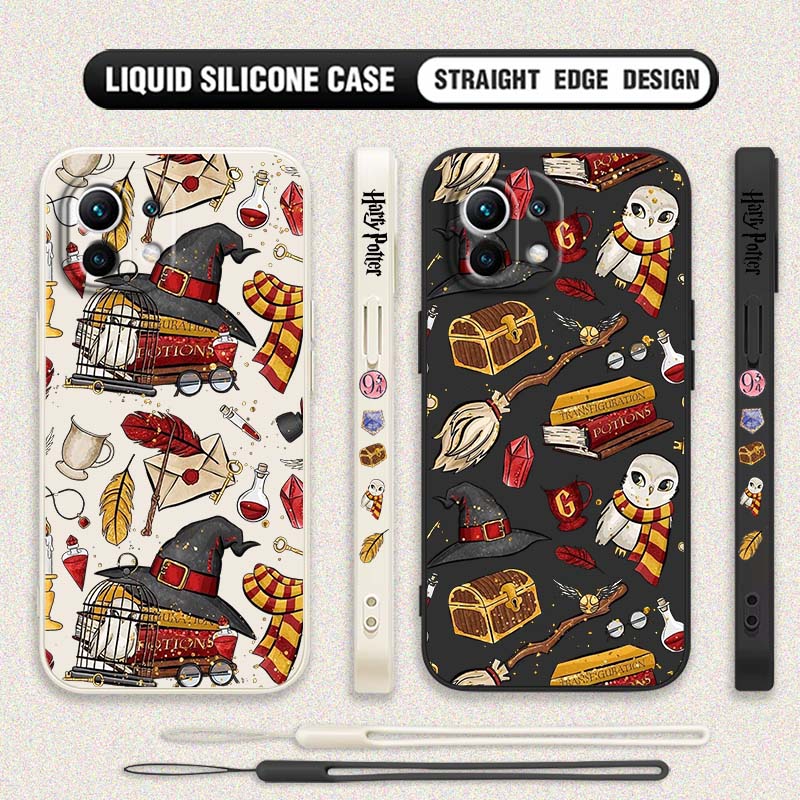 Anime H-Harry P-Potter For Xiaomi Mi 17 15 14 13 12 11 15s 15T 14T 13T pro max Ultra Liquid Left Rope Phone Case Cover